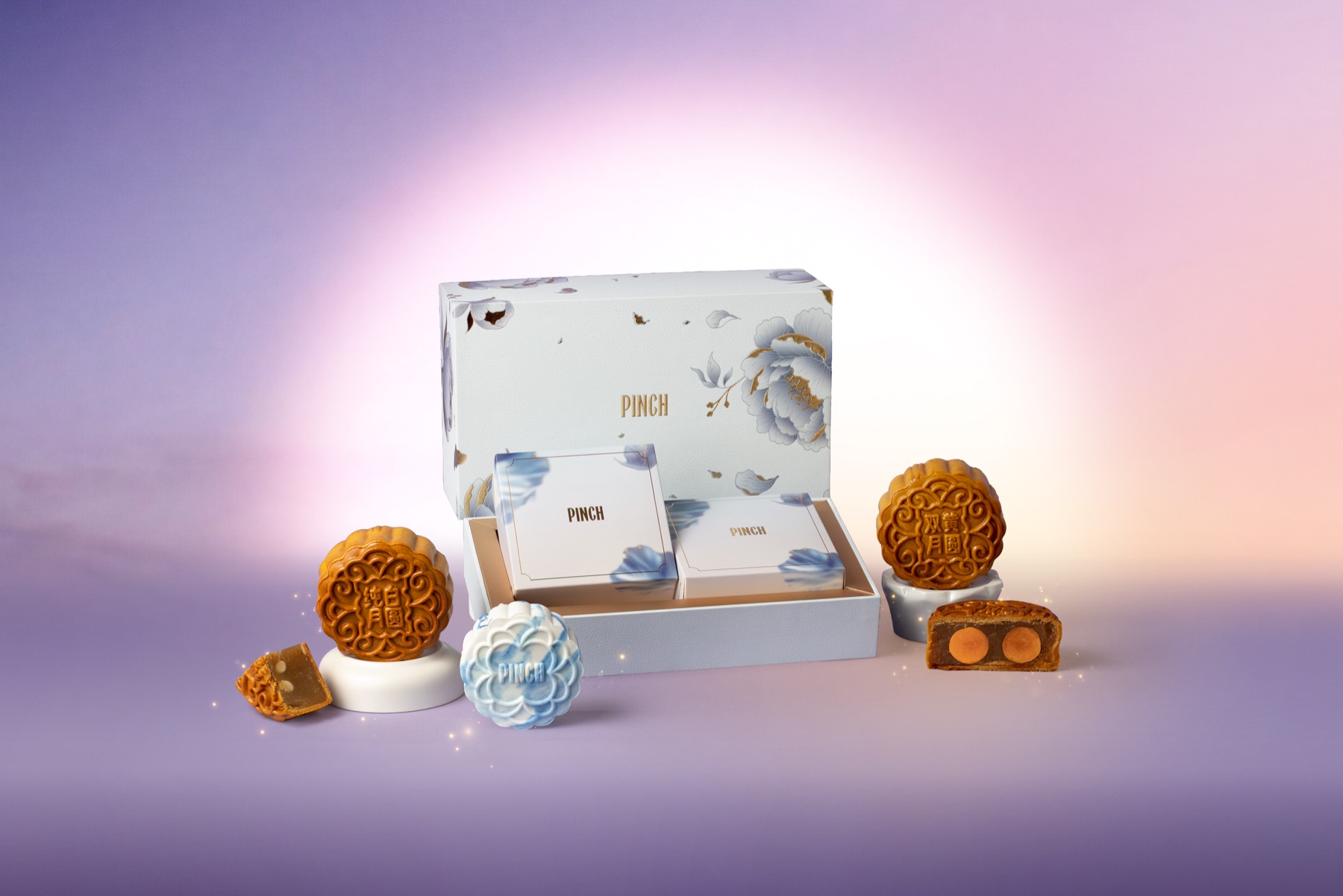 Pinch Bakehouse Mid-Autumn 2026 mooncake box with two snowskin mooncakes