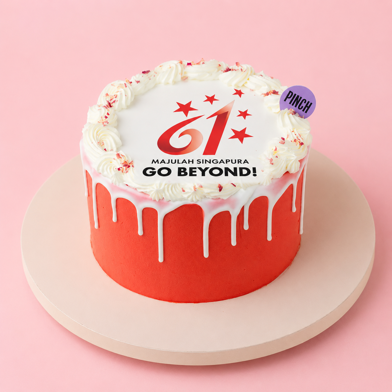 SG61 customised cake for National Day community celebrations